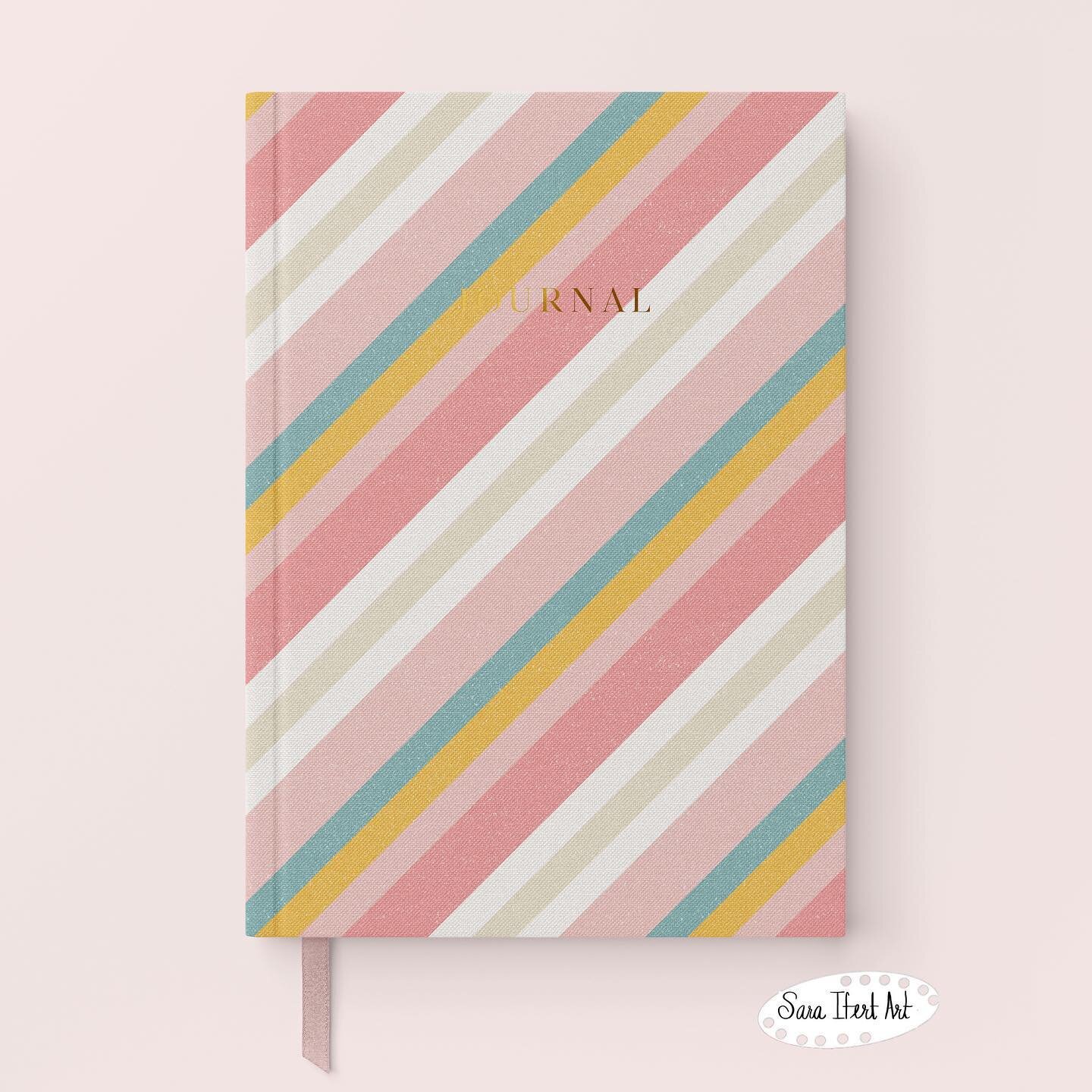 Working on some new designs with inspiration from #patternswithmaja. Which do you like better, on this journal? Diagonal stripes or horizontal?