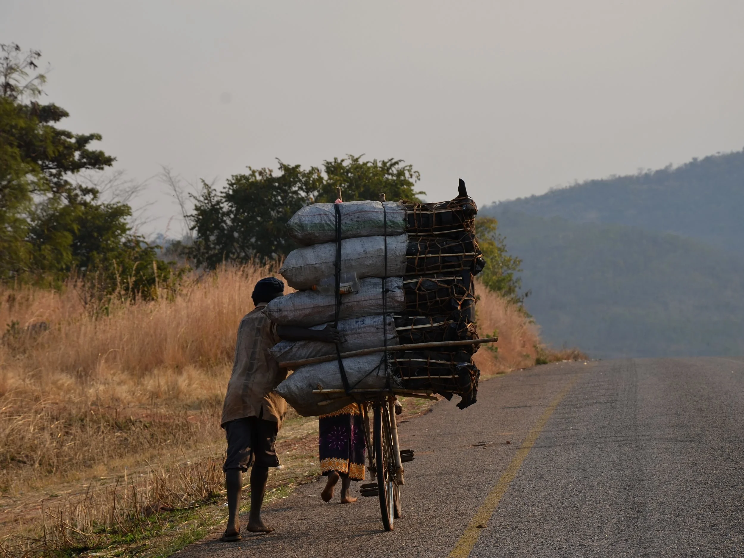 Charcoal on Lundazi Road, eastern Zambia Photo credit: Hans Hillewaert, Flickr. Link .