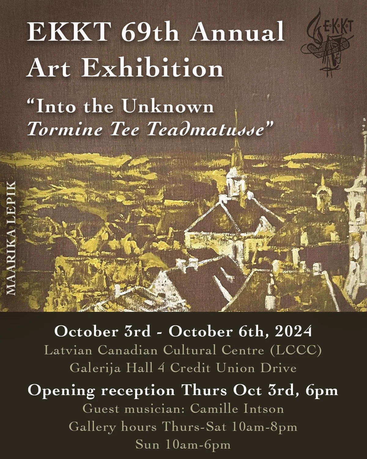 The 69th annual art show, "Into the Unknown - Tormine Tee Teadmatusse"