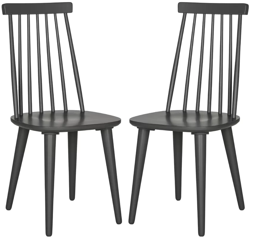 Set of 2 Gray/Blue Clarence Side Chairs