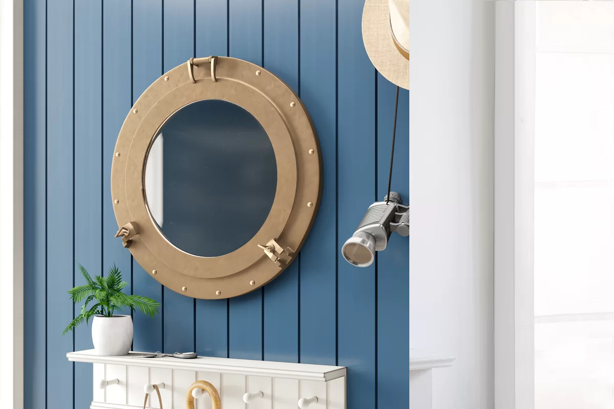 Brass Porthole Mirror