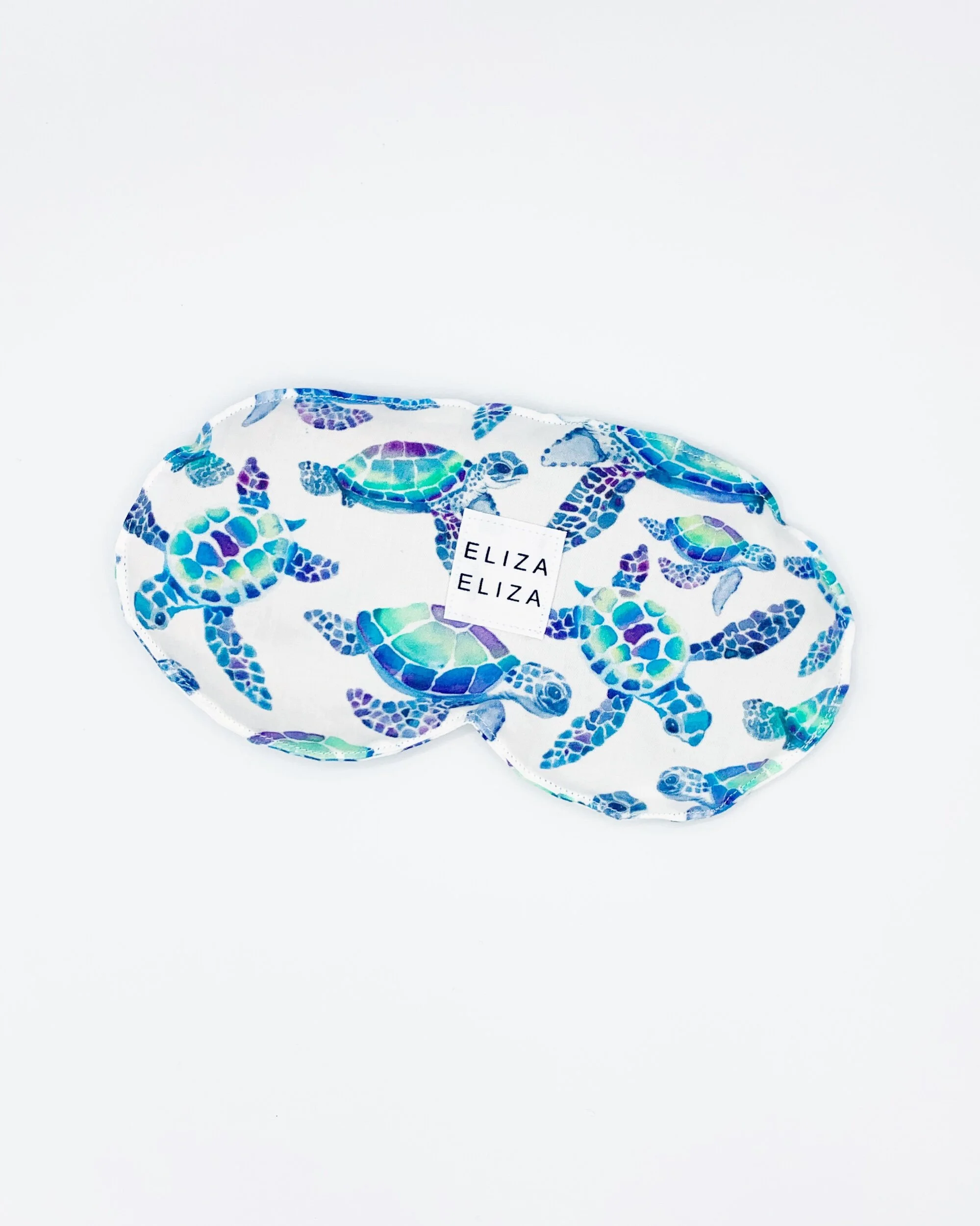 Organic cotton lavender flax seed turtle collection eye pillow on white background
