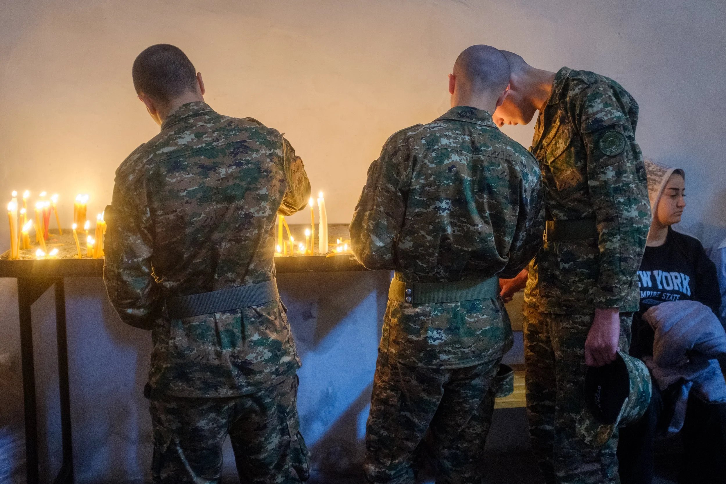  Holy Week in Armenia. From Palm Sunday to Easter, I traveled the country photographing the Armenian faith. Armenia, Gyumri, April 13, 2025.La Semaine Sainte en Armenie. Des Rameaux a Paques, j'ai parcouru le pays en photographiant la foi armenienne.