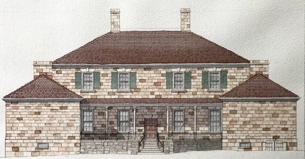 Measured Drawing Of The Adena Mansion Austin B Proehl