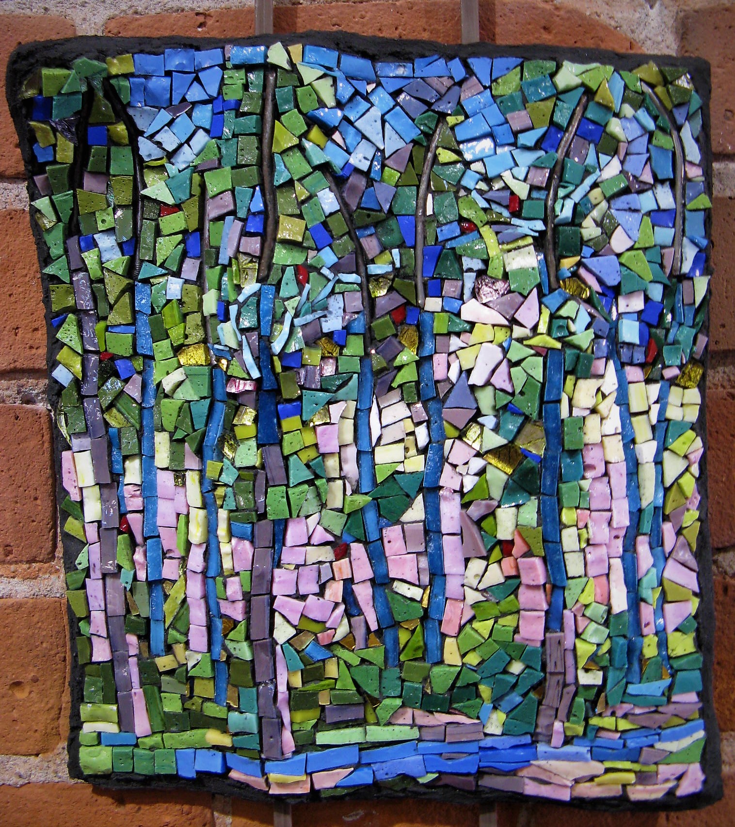  "Spring" - mixed media mosaic - by Rebecca Campbell 