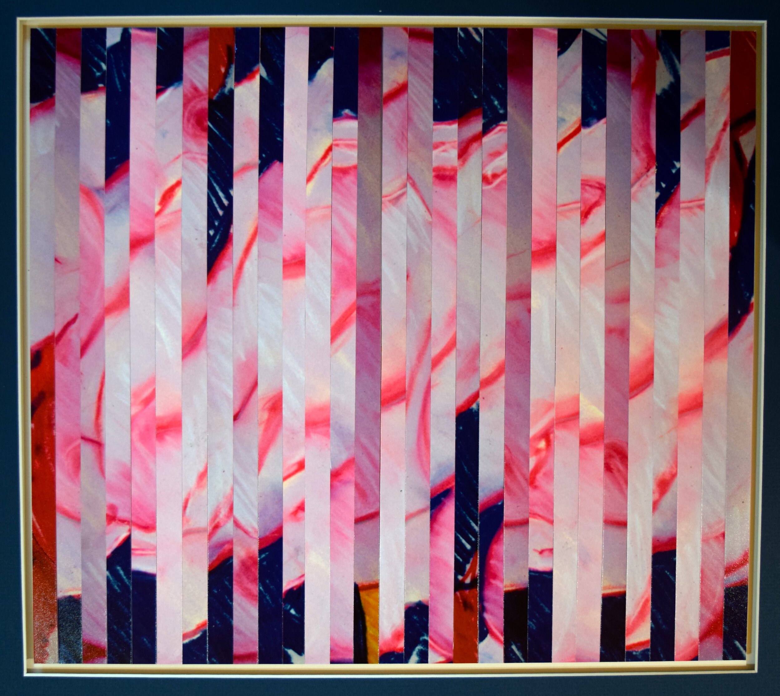  Steve Cotherman,  Pandemic Series – Bars &amp; Stripes V  (2020, collage) 