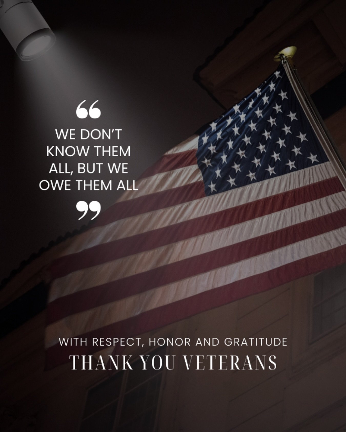 To each of you who has served, thank you. Let&rsquo;s all celebrate the heroes among us, today and every day. 🇺🇸

#veteransday 
#thankyouveterans 
#honorourheroes