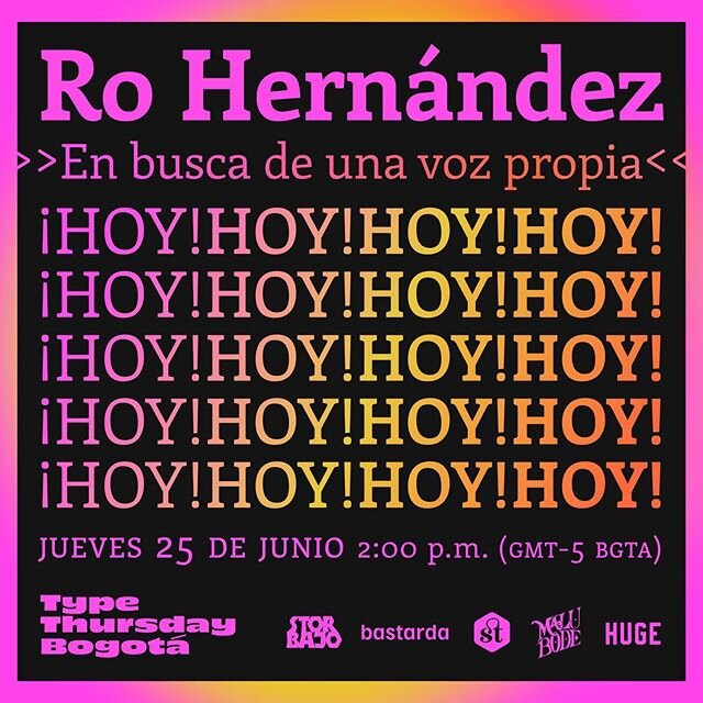&iexcl;Nos vemos esta tarde para la charla con @ro.hernandezz ! 🔥2:00 p.m. (GMT-5 Bogotá)🔥