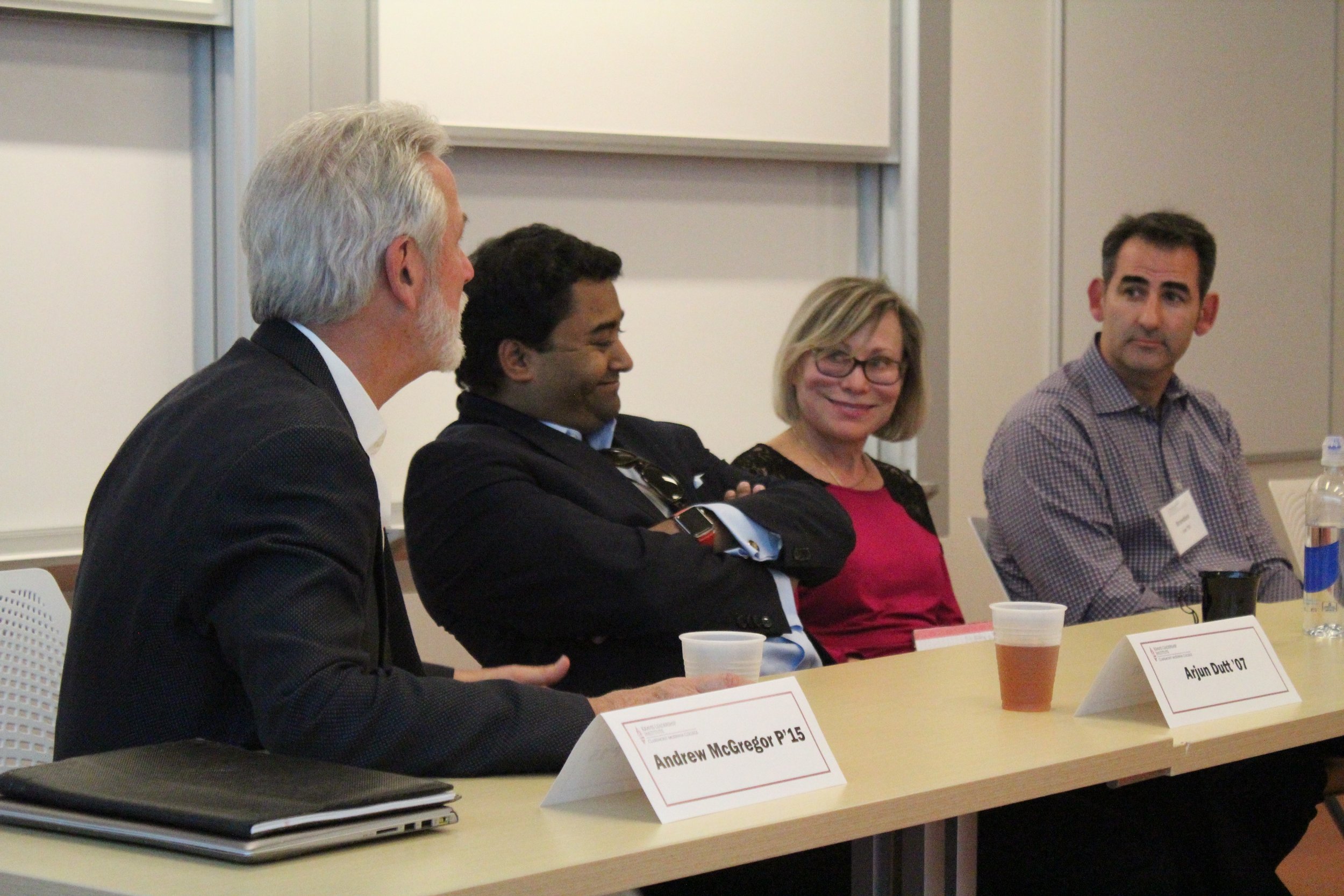 Panelists shares their entrepreneurial stories with students.