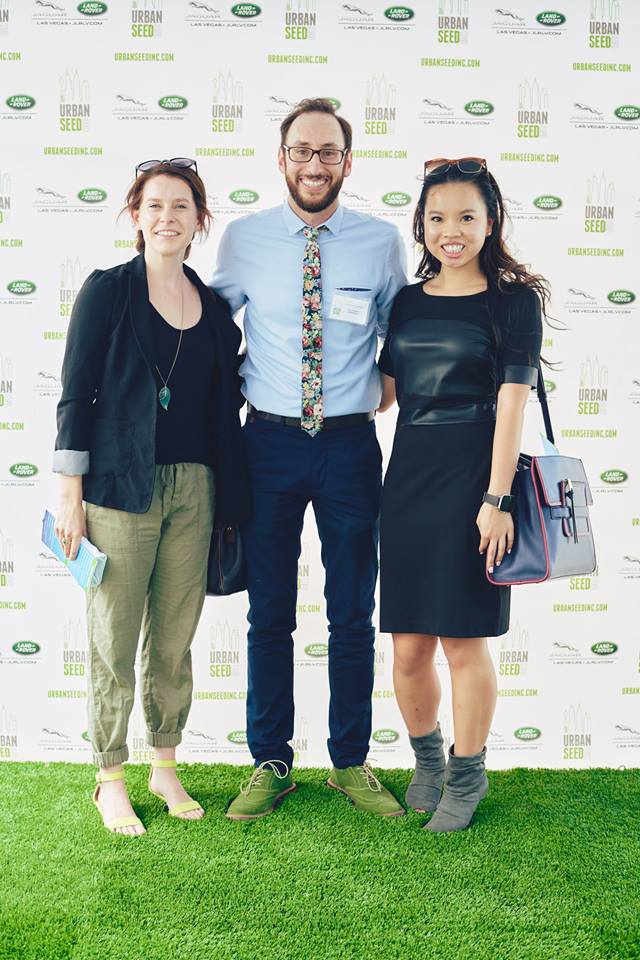  Tierra, the author, stands with her coworkers at an event sponsored by her internship host.  