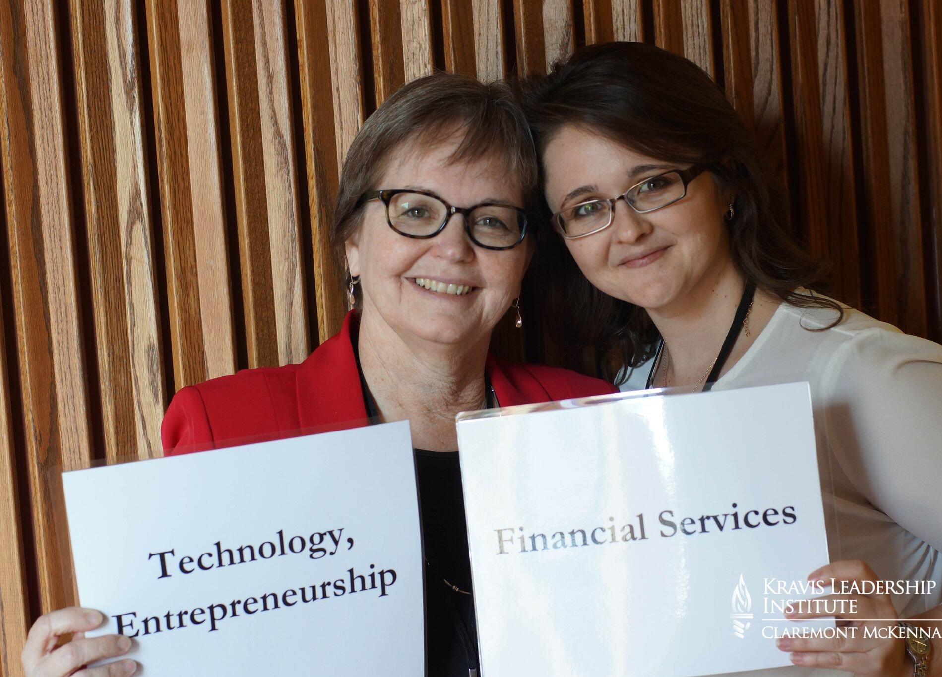 MOTHER AND DAUGHTER LEADERS: Cheri Strelow (left) with her daughter Katrina Soelter (right) at the Women and Leadership Workshop.
