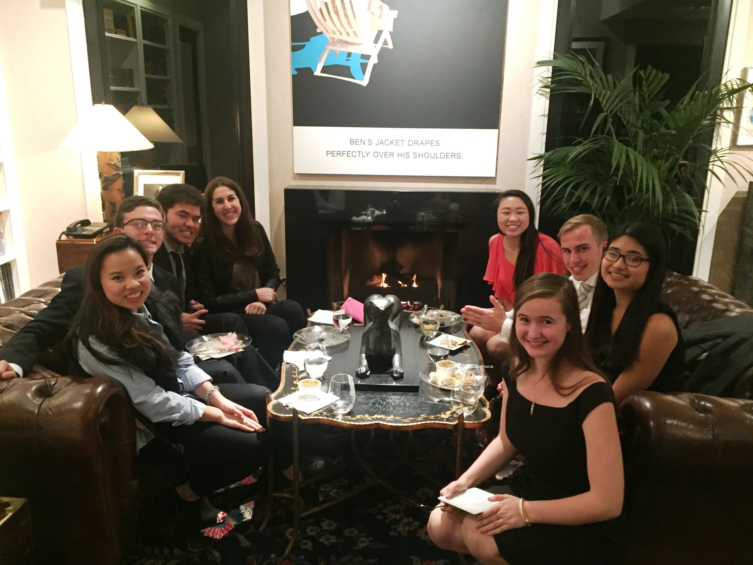  FINE DINING:  Students had the opportunity to dine and interact with alumni at the event.  