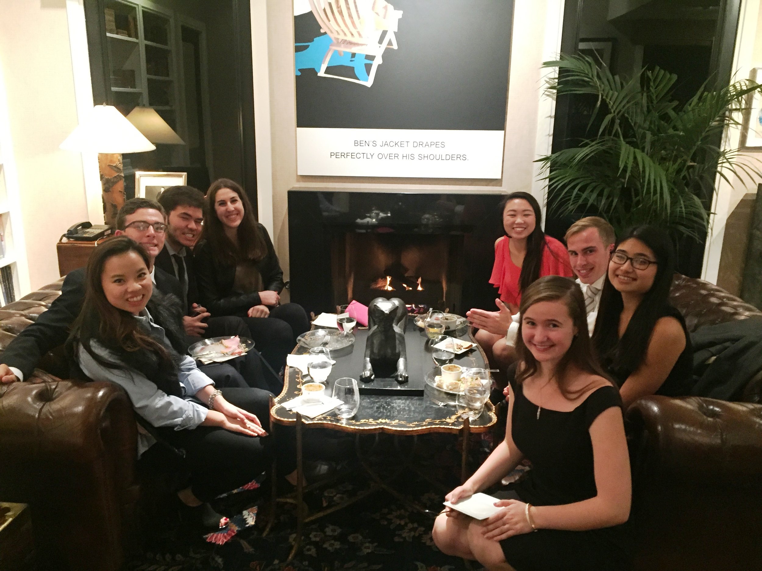 FINE DINING: Students had the opportunity to dine and interact with alumni at the event.