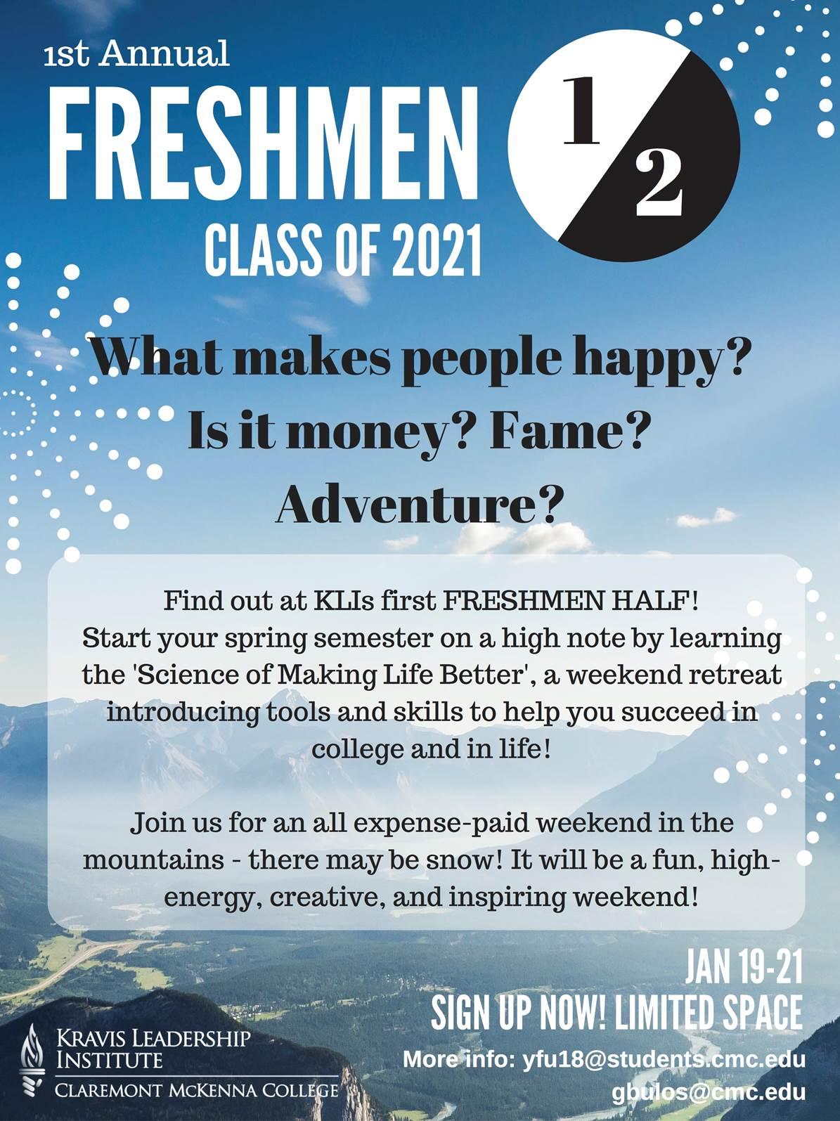 Freshman Half Kravis Leadership Institute