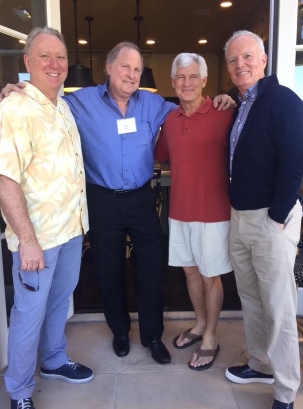  David Day, Michael Grindon '76, Gerry Sanoff '76, and Jay Conger at the event  