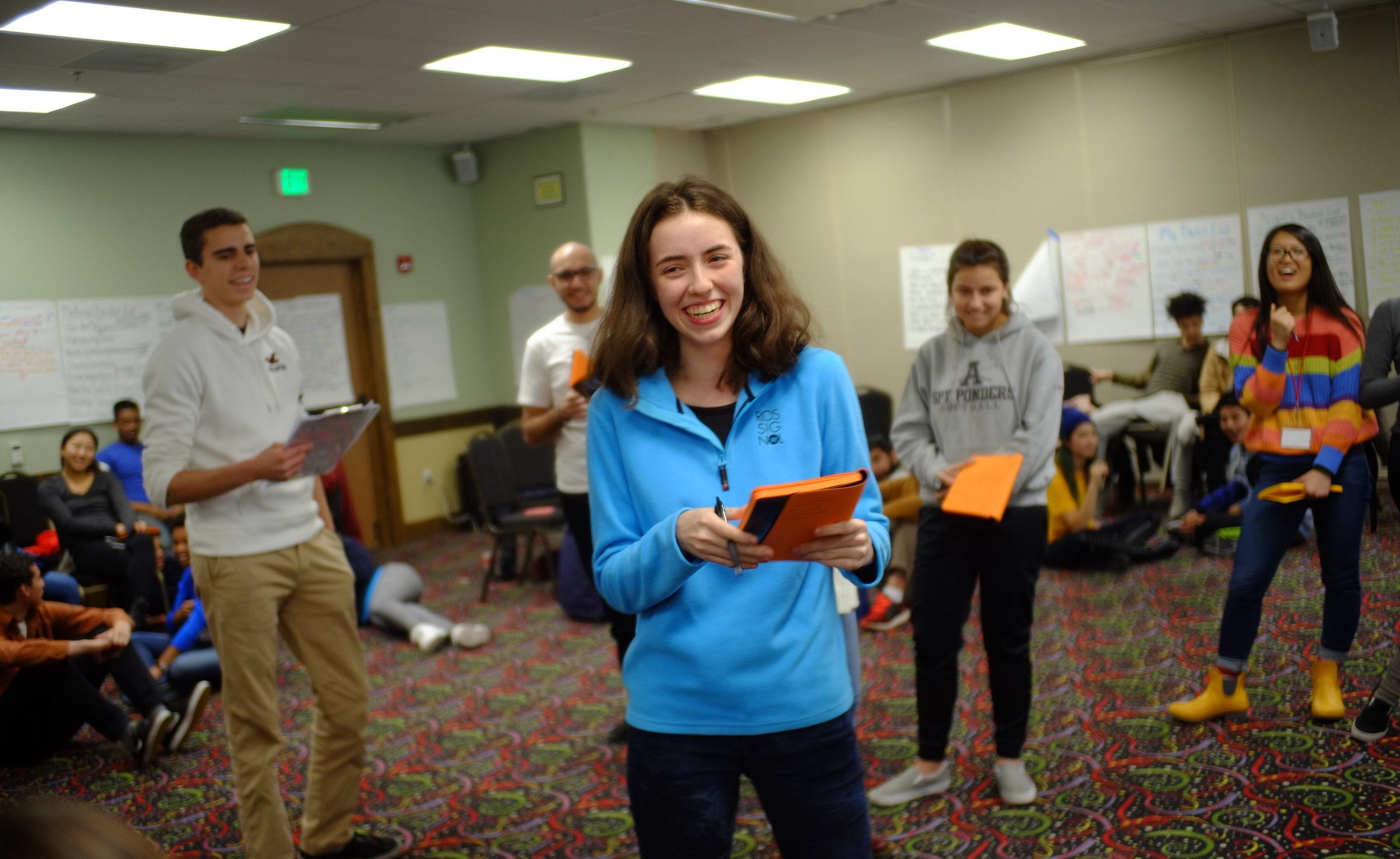 First year student, Mimi Thompson '21, sharing during an activity.