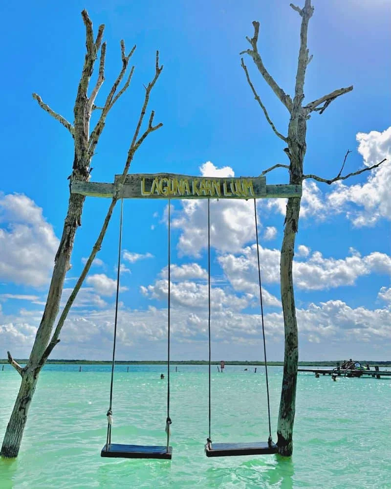 tulum kaan luum lagoon with swings over wqter .jpeg
