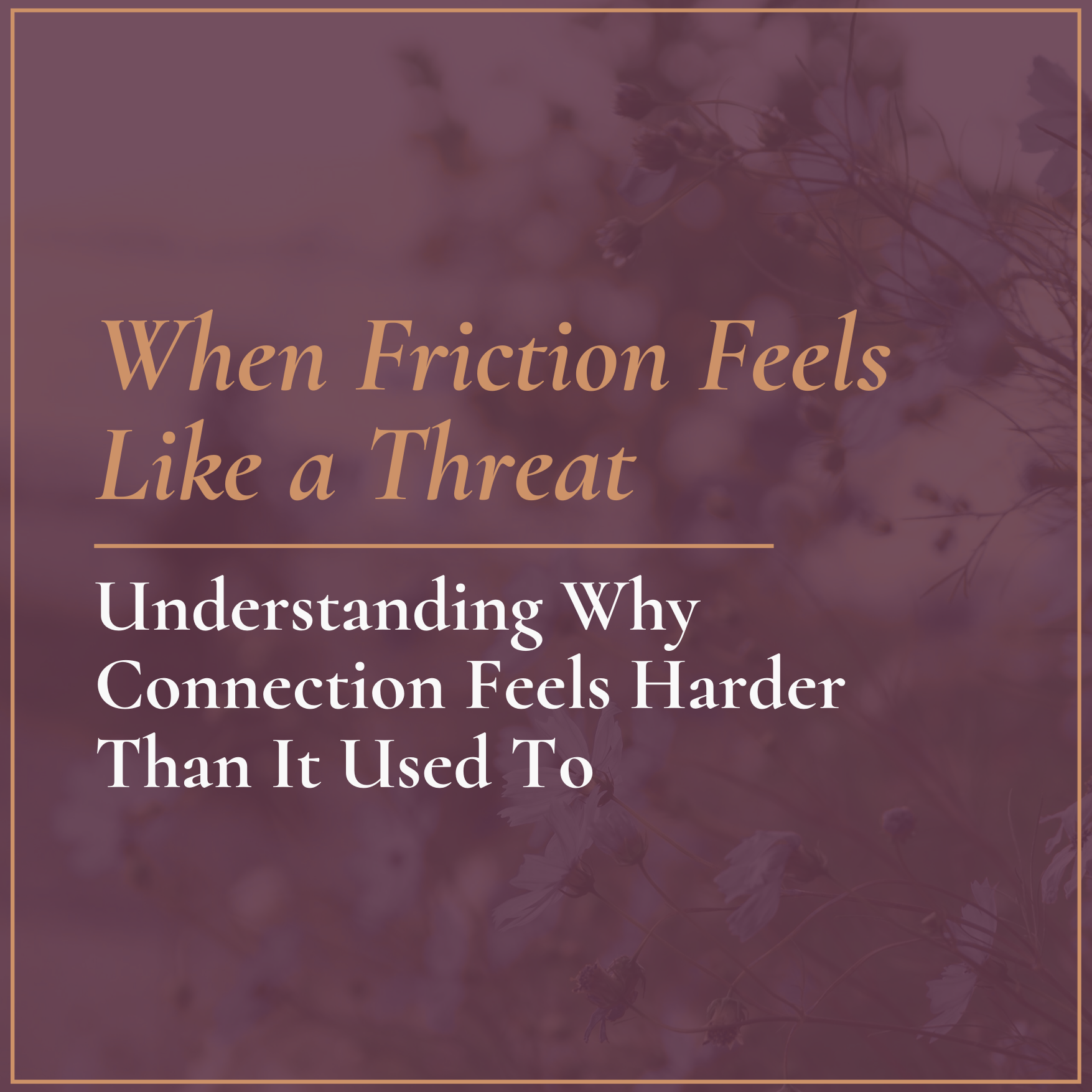 When Friction Feels Like a Threat