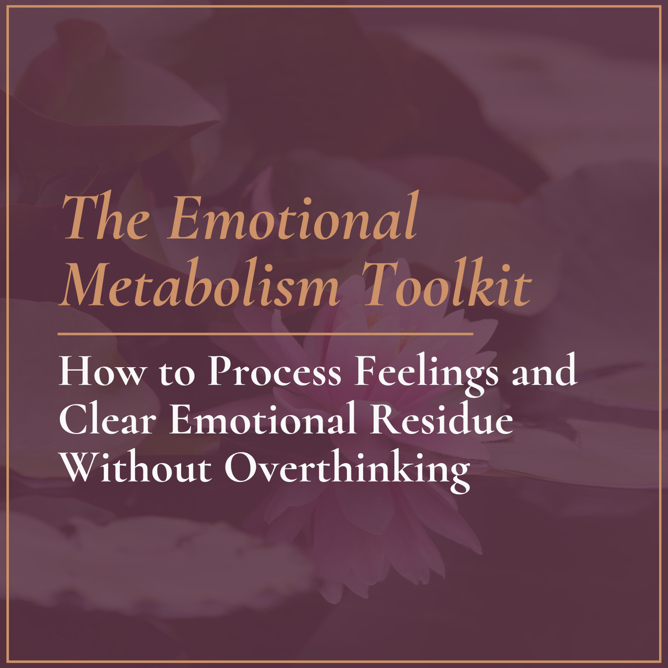 The Emotional Metabolism Toolkit