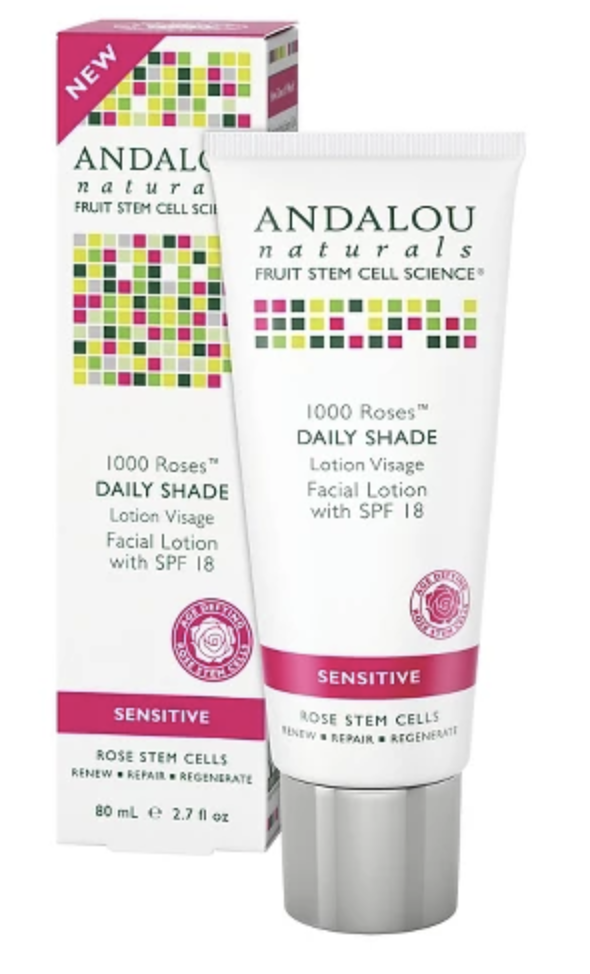 Andalou Naturals 1000 Roses Daily Shade Facial Lotion with SPF 18