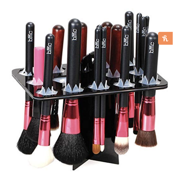 Makeup brush drying rack 