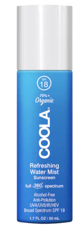 Coola Full Spectrum Refreshing Water Mist Organic Face Sunscreen SPF 18