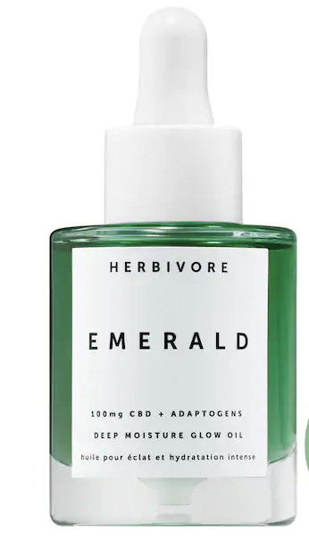 Herbivore Emerald CBD + Adaptogens Deep Moisture Glow Oil 