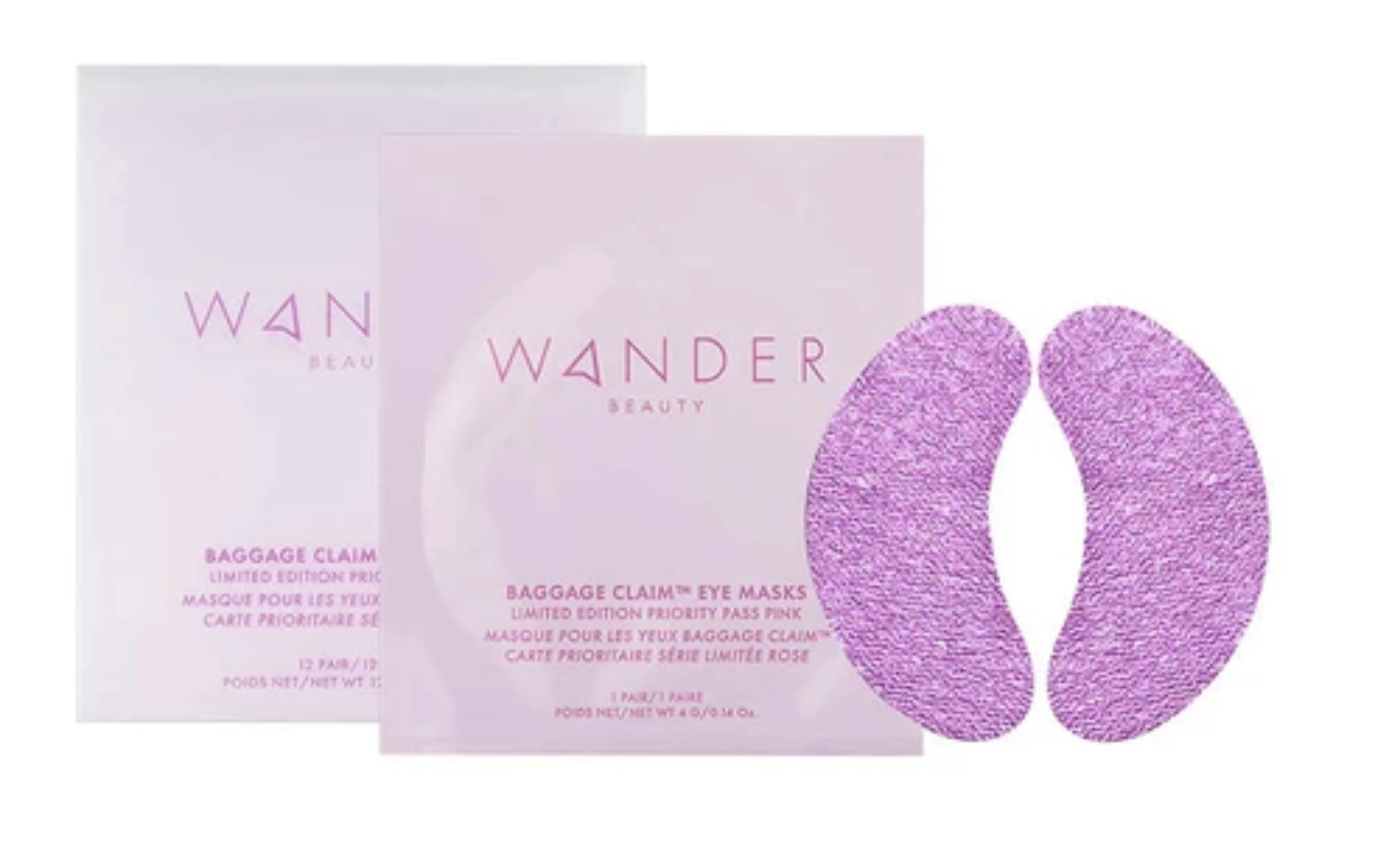 Wander Beauty Baggage Claim Pink Eye Masks