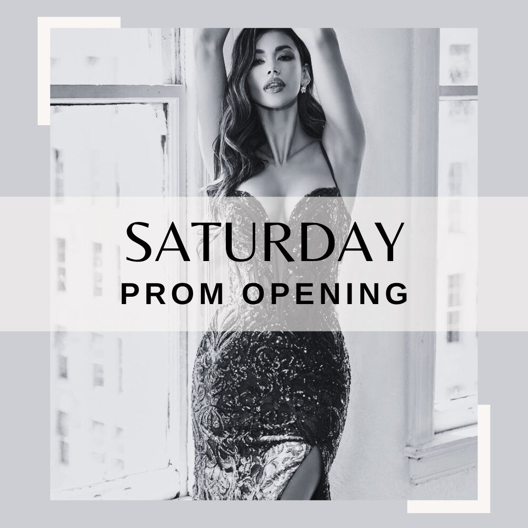 ✨ Saturday May 11 Prom Openings!!! / Ouvertures pour le Bal ce Samedi 11 Mai!!!
...
We still have a few openings for this Saturday May 11 for PROM only. If you didn't know, all of our prom dresses are on SALE!!! Perfect time for the prom dates to sho
