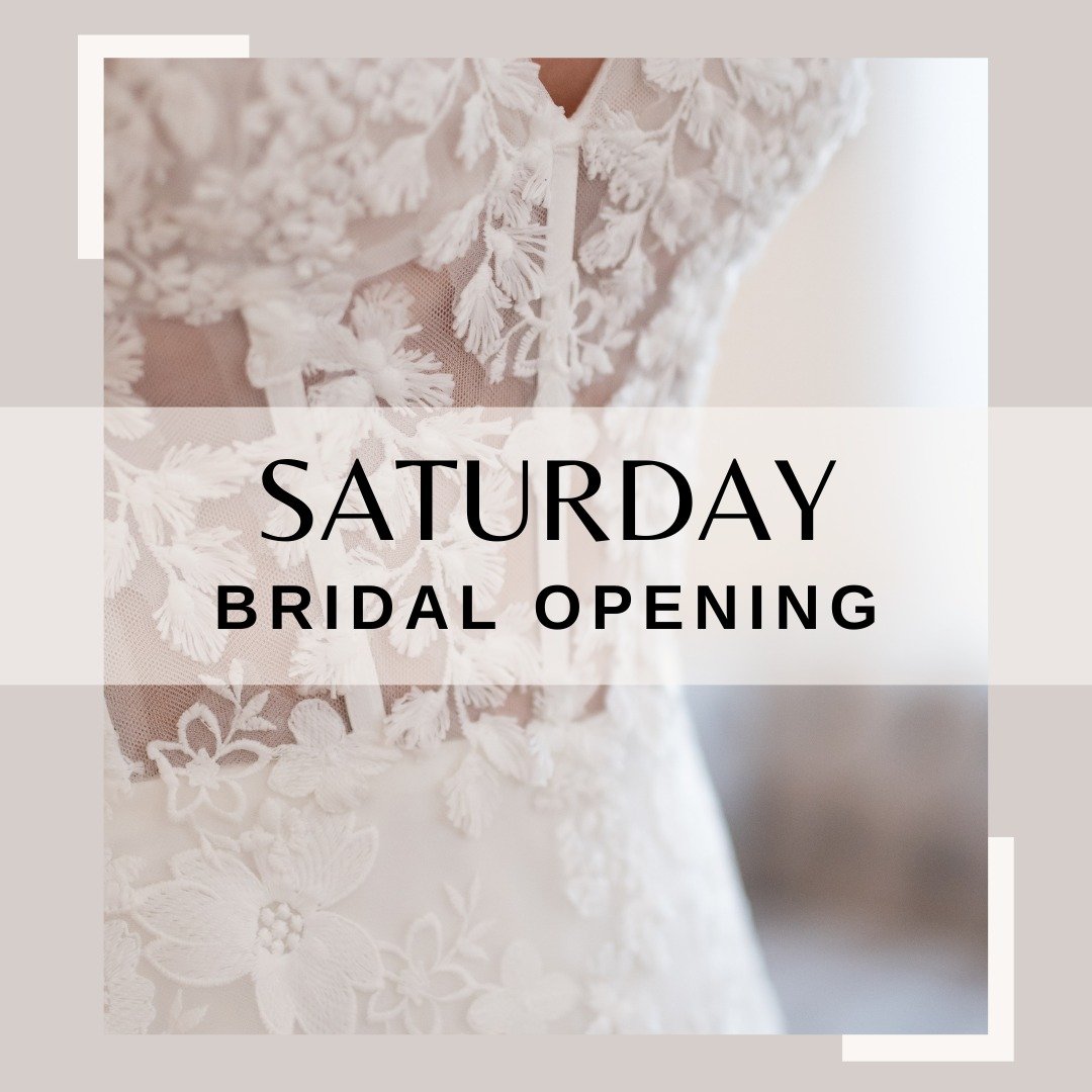 ✨ LAST MINUTE BRIDAL OPENING / RENDEZ-VOUS DERNI&Egrave;RE MINUTE POUR LA MARI&Eacute;E ✨
...
Last minute bridal opening for this Saturday May 18 at 10am. Grab your closest and come find your dream wedding dress! 🥰 / Ouverture de derni&egrave;re min