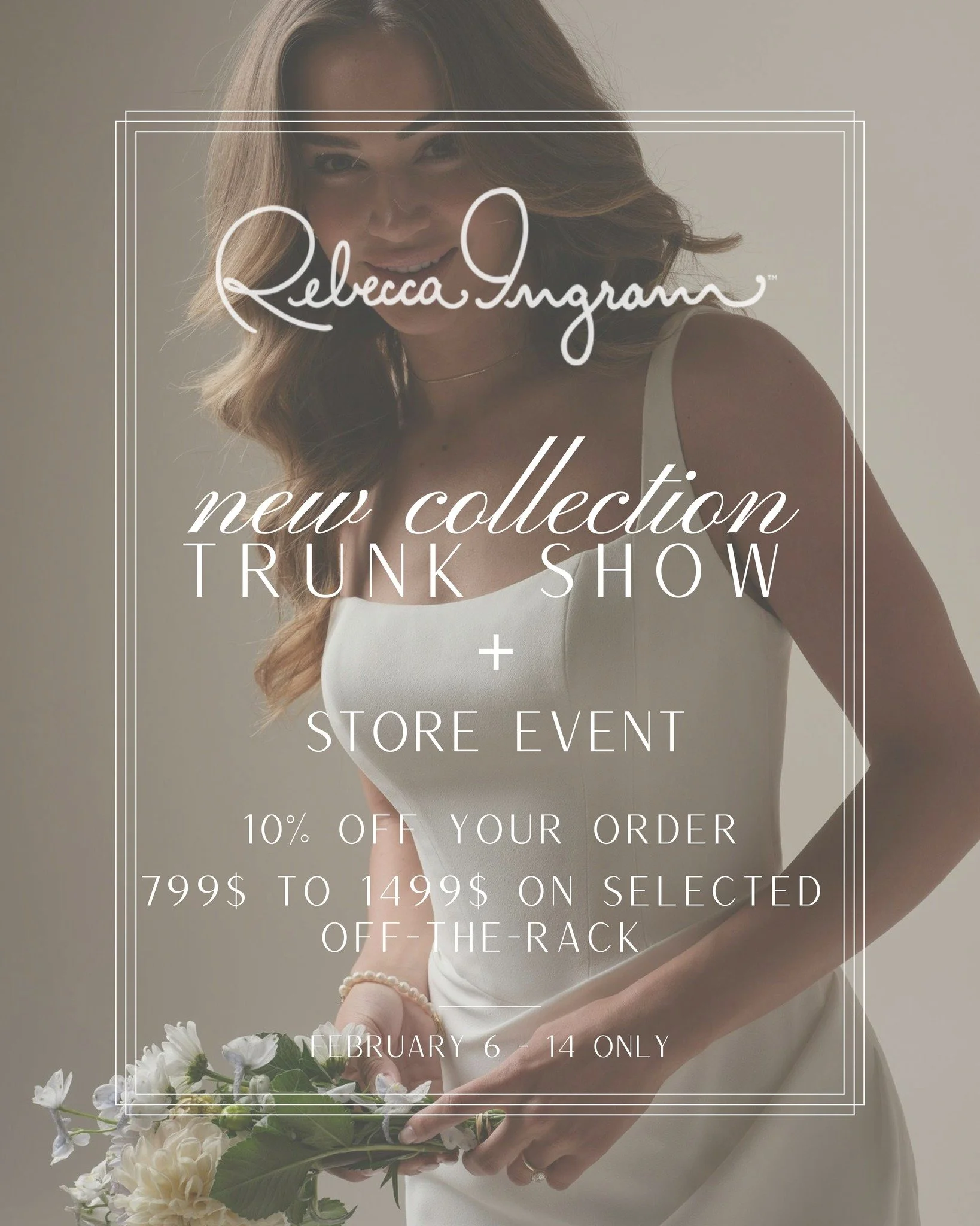 ✨ Rebecca Ingram Trunk Show + Store Event!!! / &Eacute;v&eacute;nement de la Mari&eacute;e Rebecca Ingram &amp; Trunk Show ✨
(version fran&ccedil;aise sur notre page Facebook)
...
Calling all the 2026 &amp; 2007 Brides!!! Are you looking for an affor