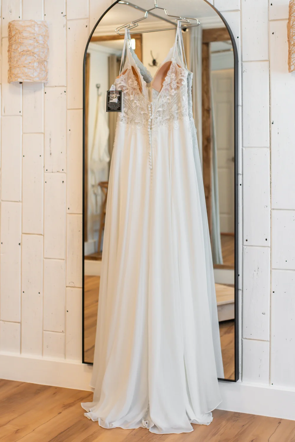 slim fit dress slacks Elegant A-Line Satin V-Neckline Sweep Train Wedding Dress WD564 US18 / White main image 1