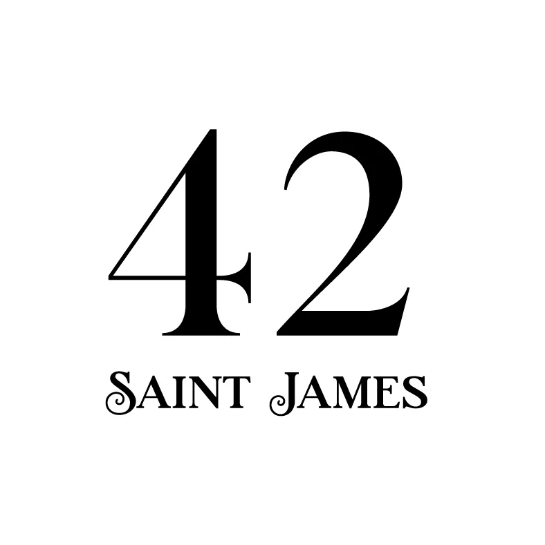 42 Saint James42 Saint James is a bold addition to downtown Atlanta. Catering to an upscale clientele, the building features spacious condos and a lush courtyard. The flourishes on the logo echo the design of the wrought iron gates.
