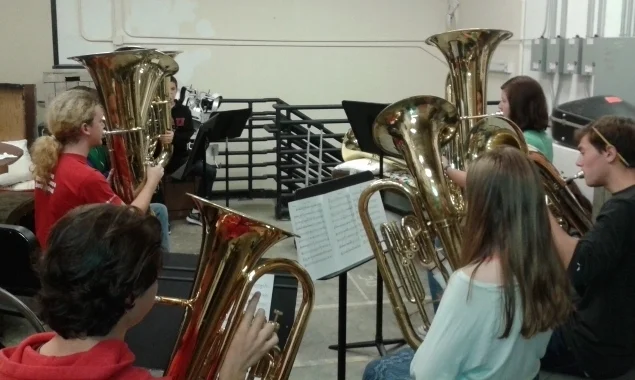 ballard high school tuba/euphonium section, 2017