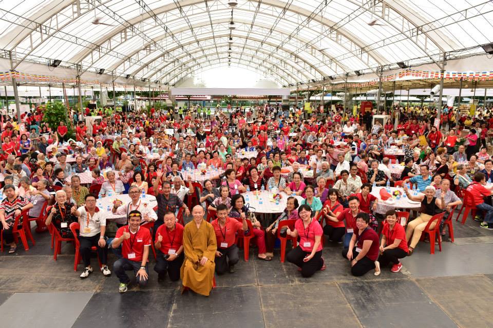 2015 Gratitude Vesak Lunch at Woodlands 300 Seniors 222 Volunteers