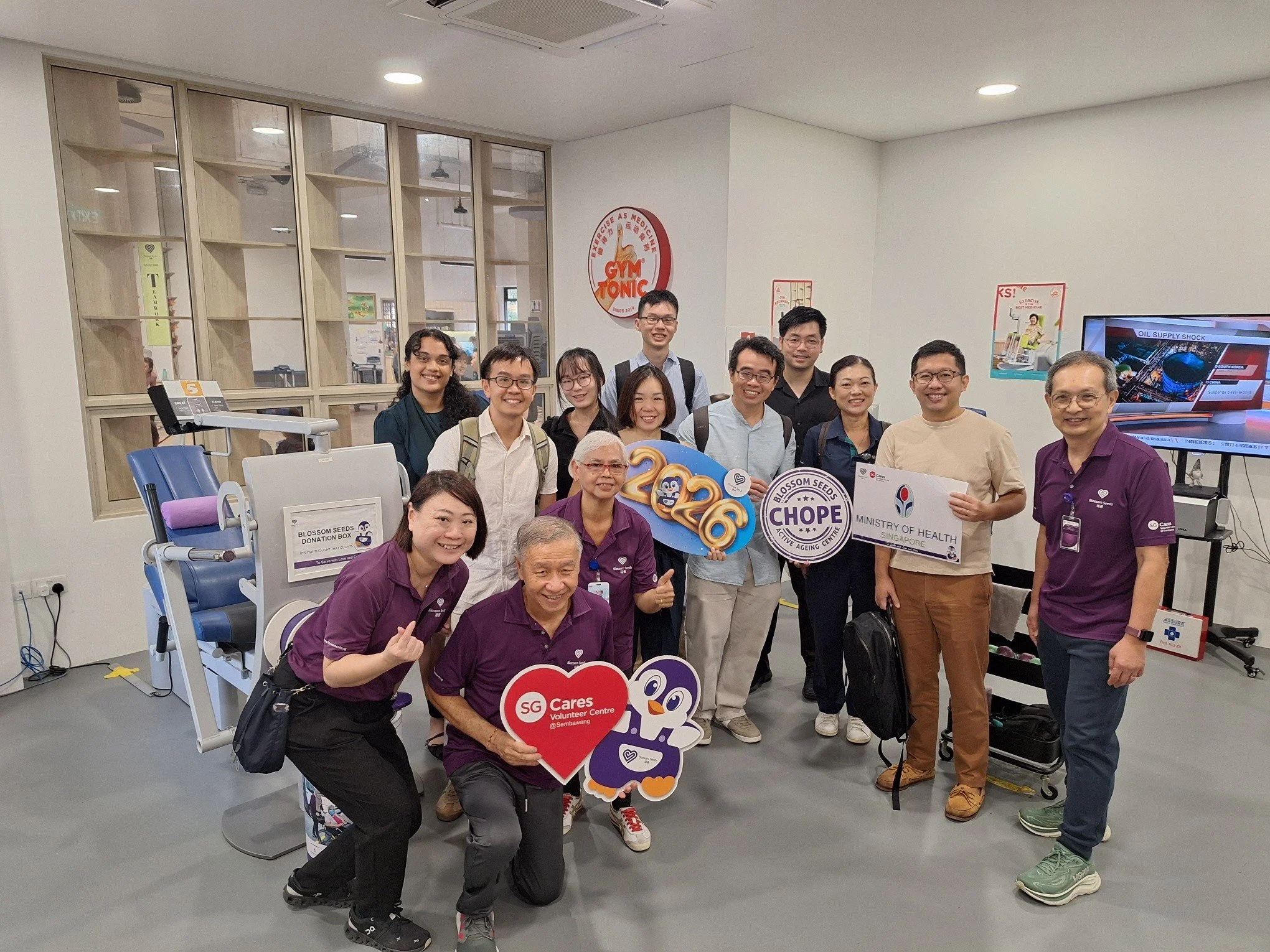 MOH and NHG Health visit to CHP Health Post at Blossom Seeds