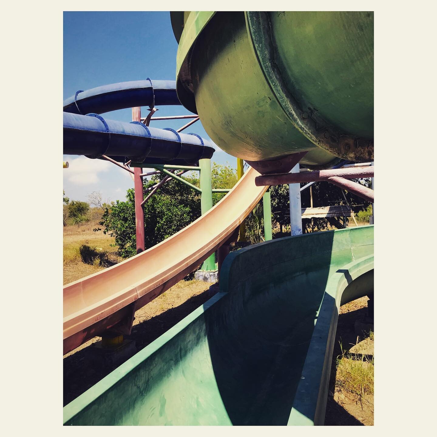 Totally unrelated to food. A Pure indulgent shot from the depths of Oaxaca. An abandoned waterpark so bizarre, not a tourist in sight but a waterpark in the middle of the bush no population nearby &hellip; obviously disused but a great joint for a ph