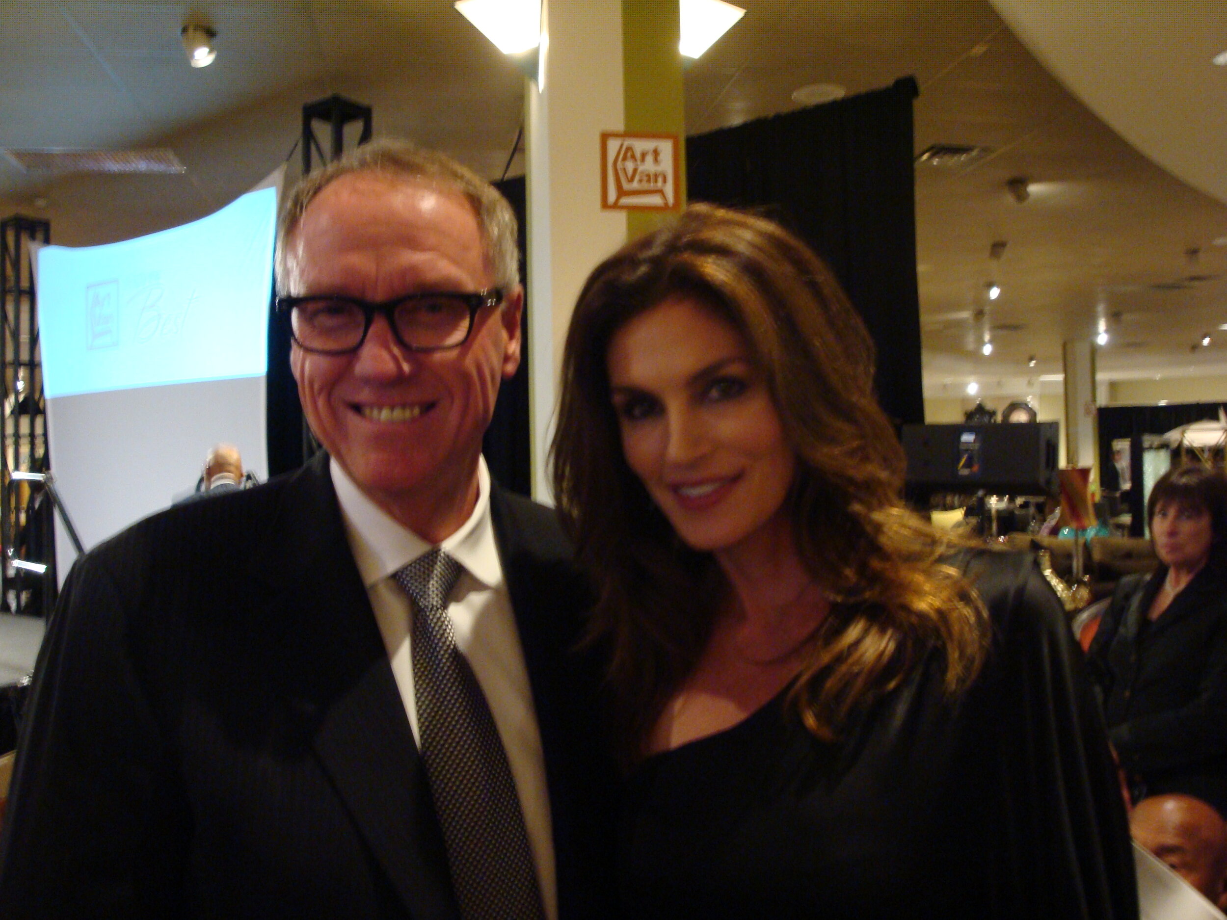 CEO and Canadian Author Kim Yost with Super Model Cindy Crawford