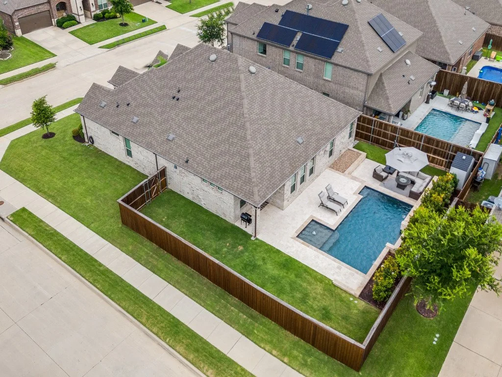 2921 Crossbow, Celina Tx  | Resort style backyard with pool and outdoor living area
