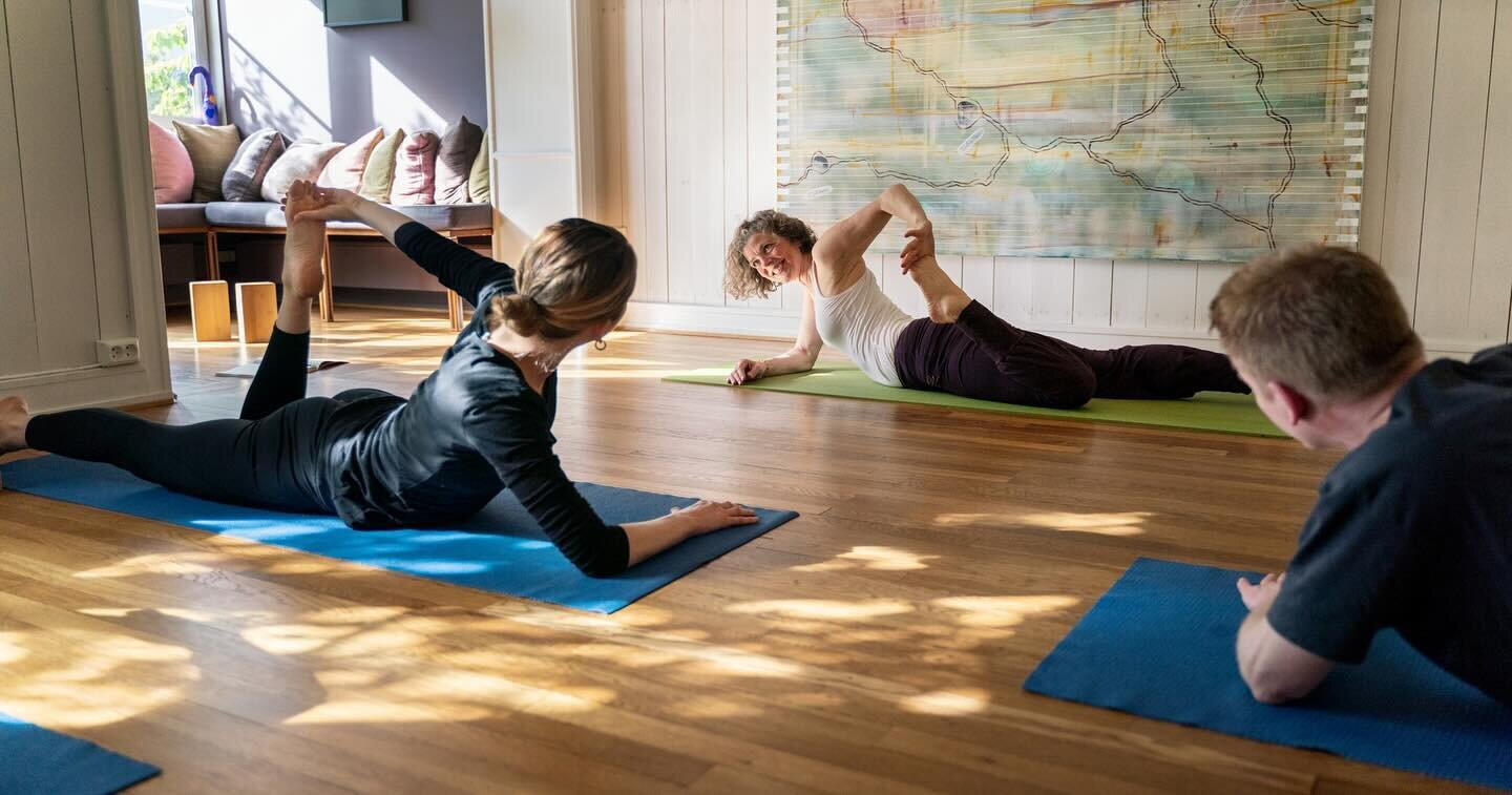 Det er s&aring; deilig at solen begynner &aring; skinne inn i studioet n&aring; p&aring; ettermiddagsklassen, Dynamisk Yoga II, tirsdag kl 17.00-18.30. Et tydelig tegn p&aring; v&aring;r. Lyset spiller s&aring; nydelig p&aring; gulvet mellom mattene,