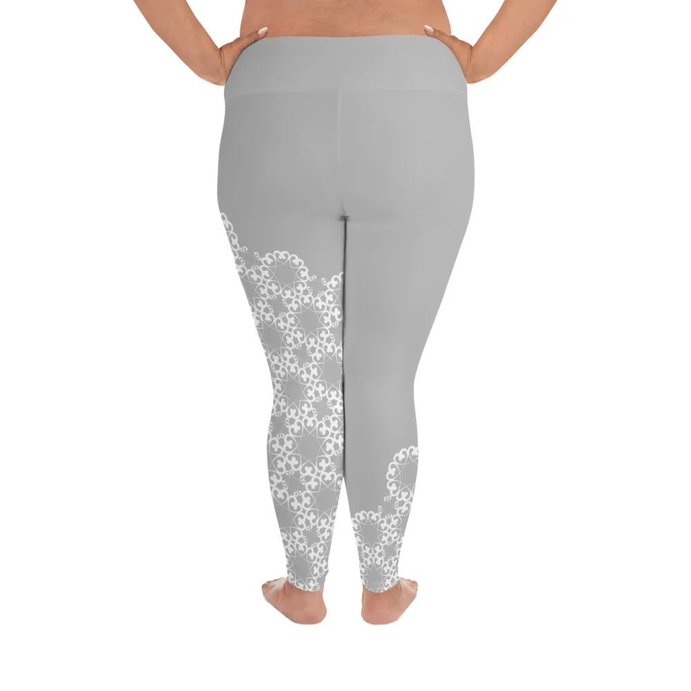 Eightfold-flower-heart-pattern-style-2,-White-on-Grey_plussize-leggings_mockup_Back_Barefoot_White.jpg