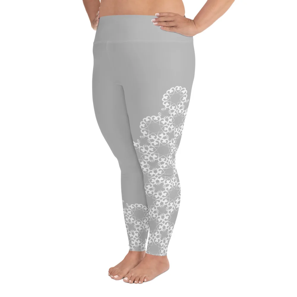 Eightfold-flower-heart-pattern-style-2,-White-on-Grey_plussize-leggings_mockup_Left_Barefoot_White.jpg
