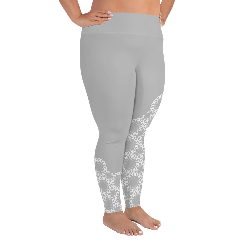 Eightfold-flower-heart-pattern-style-2,-White-on-Grey_plussize-leggings_mockup_Right_Barefoot_White.jpg