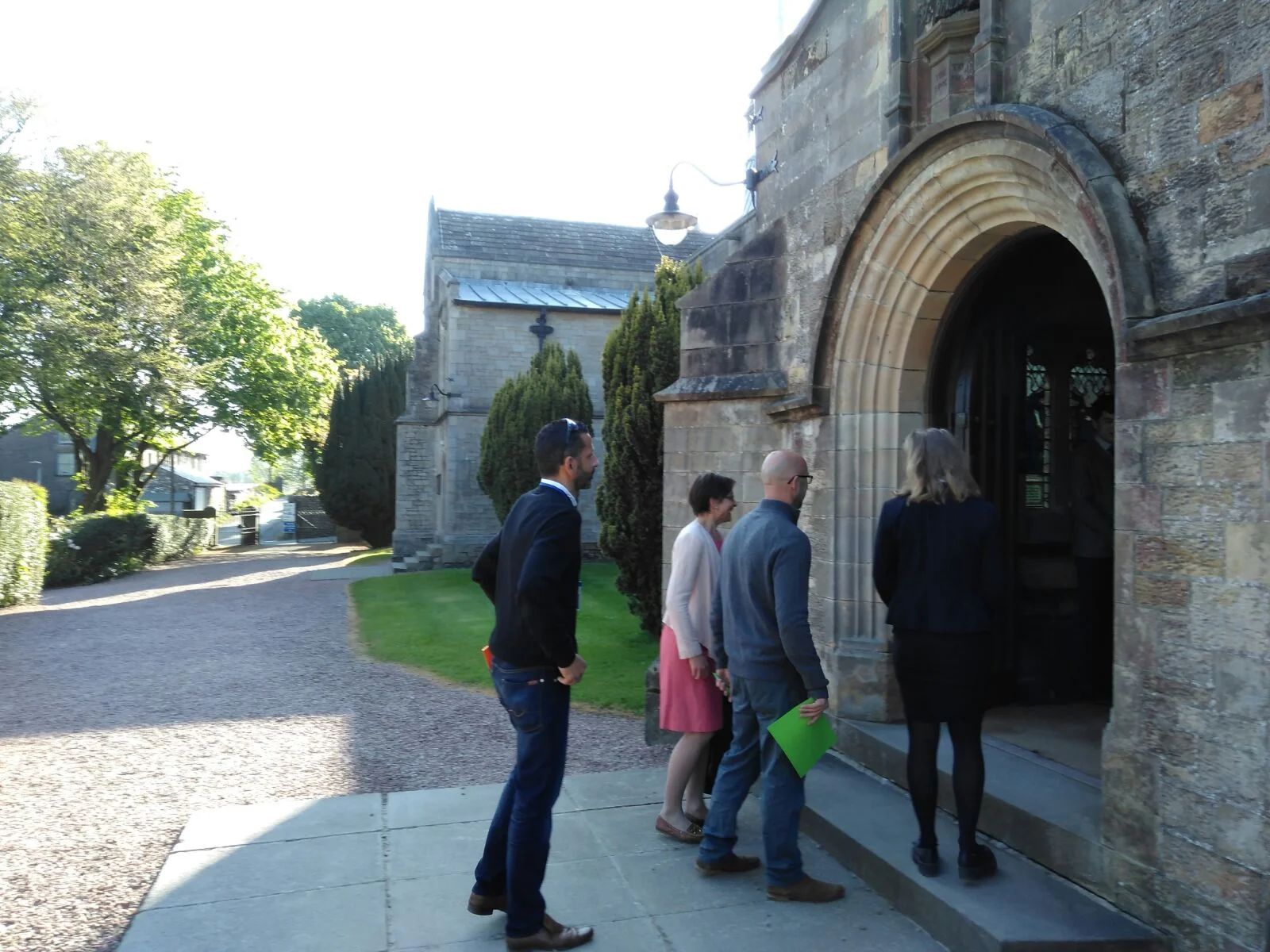 Walking into Chapel behind the Deputy Head and 6th form pupil Isobelle Page
