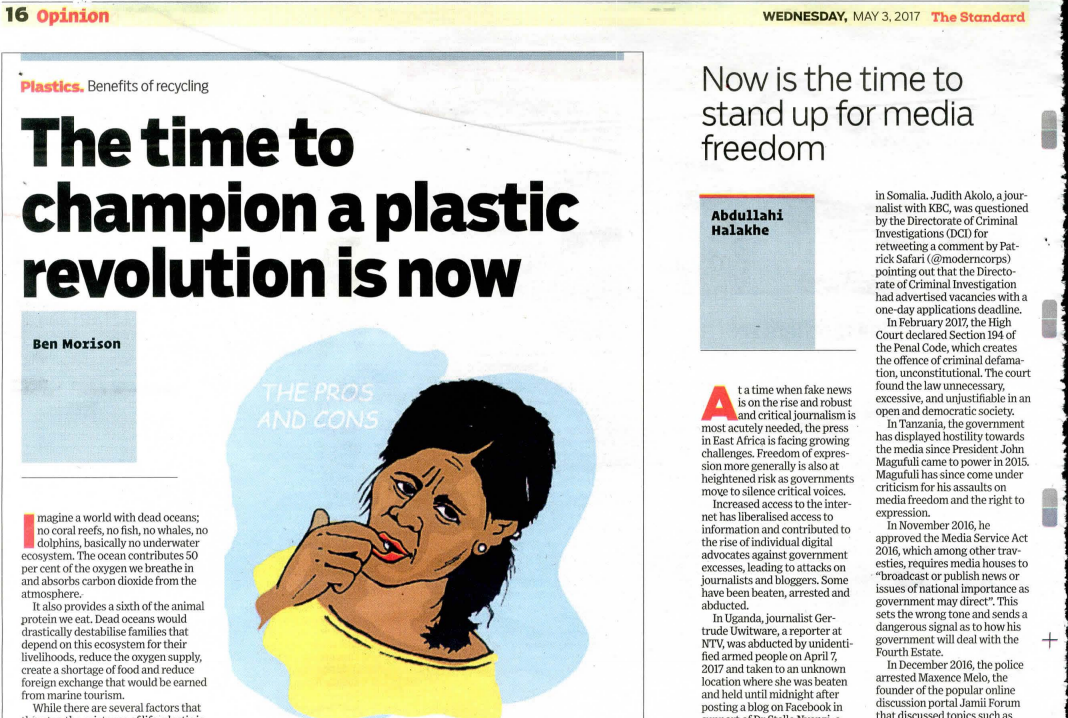 plastic revolution on standard newspaper.jpg