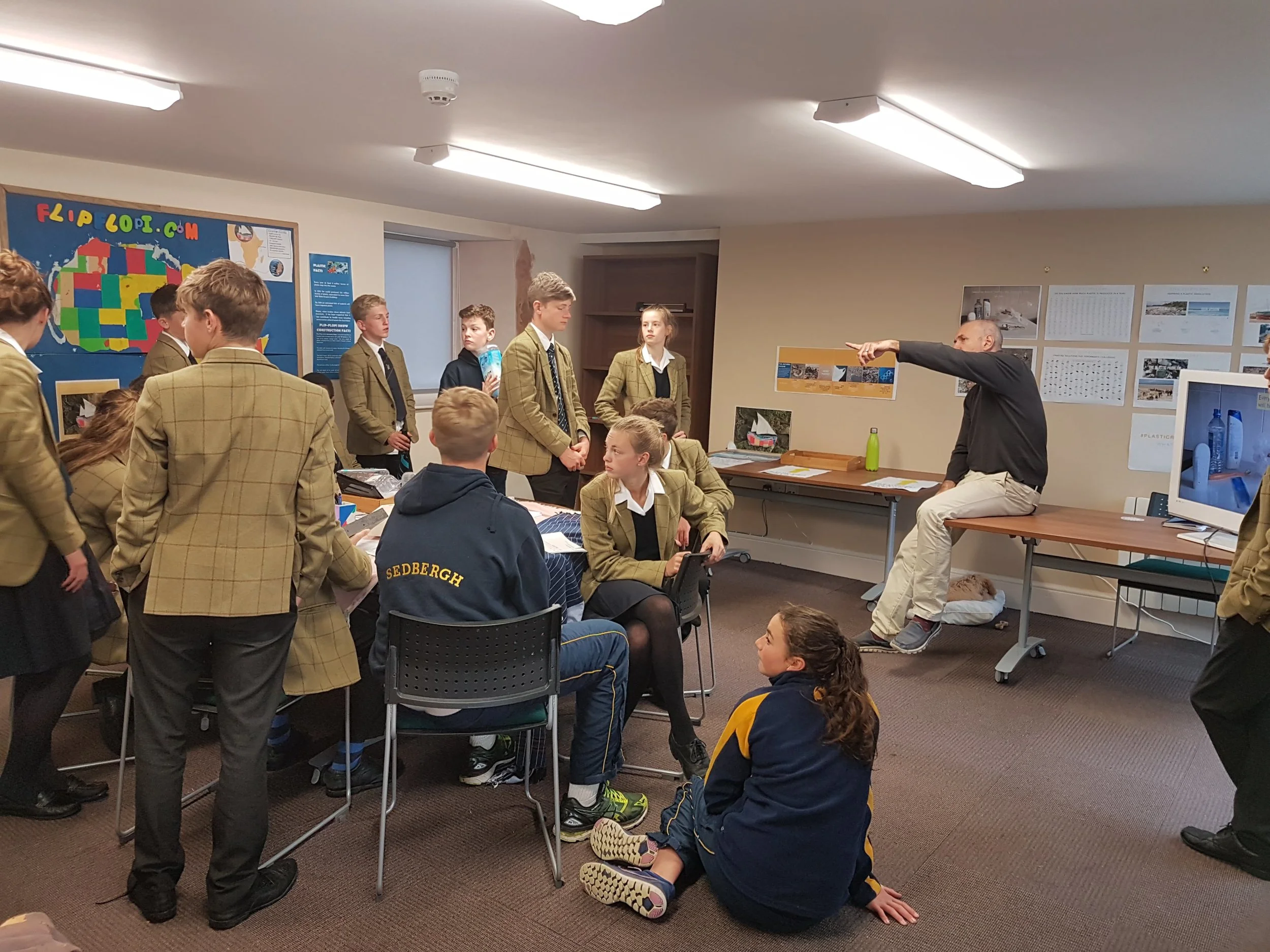 School Groups at the Flipflopi Exhibition