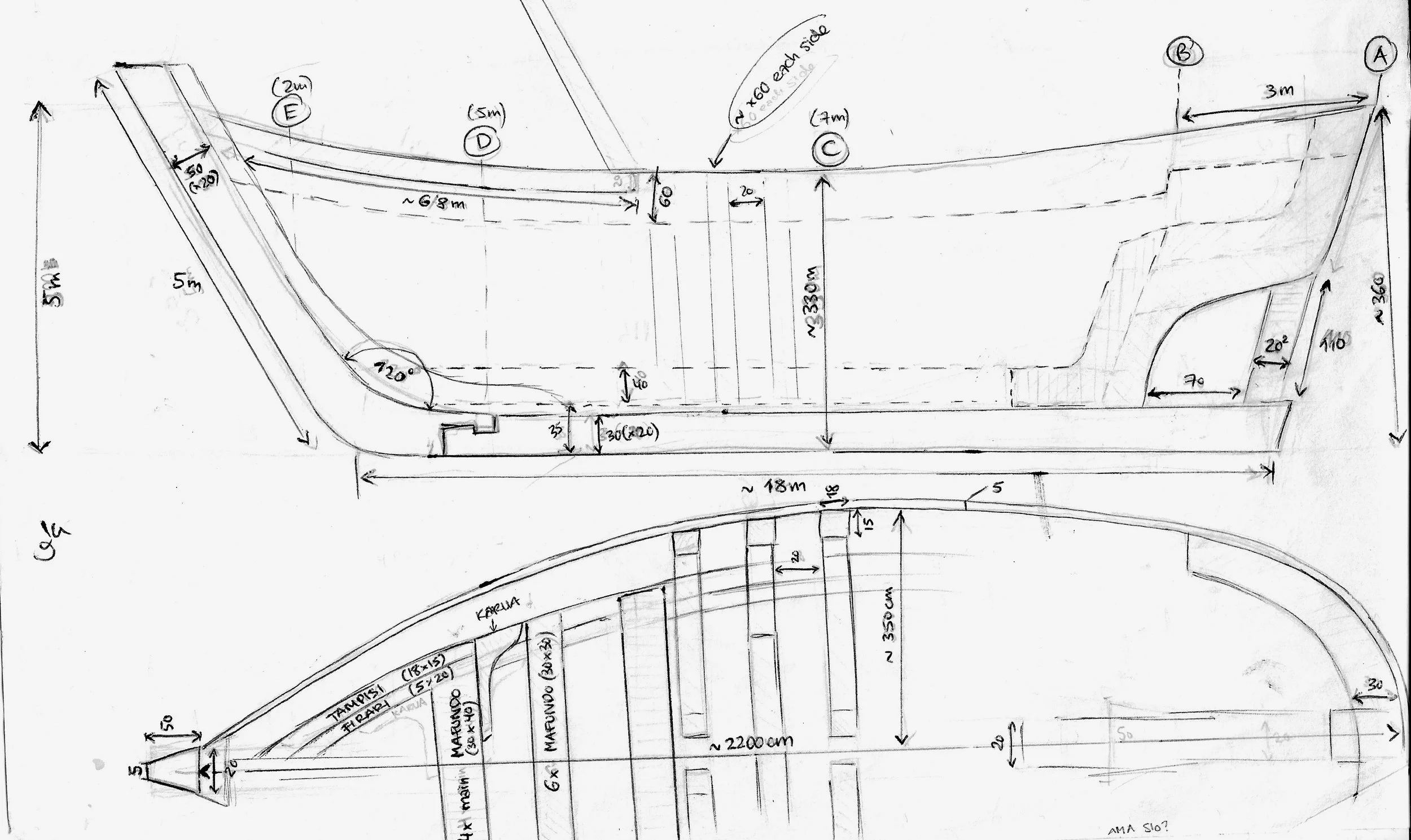 Hand drawn sketch of Kubwa