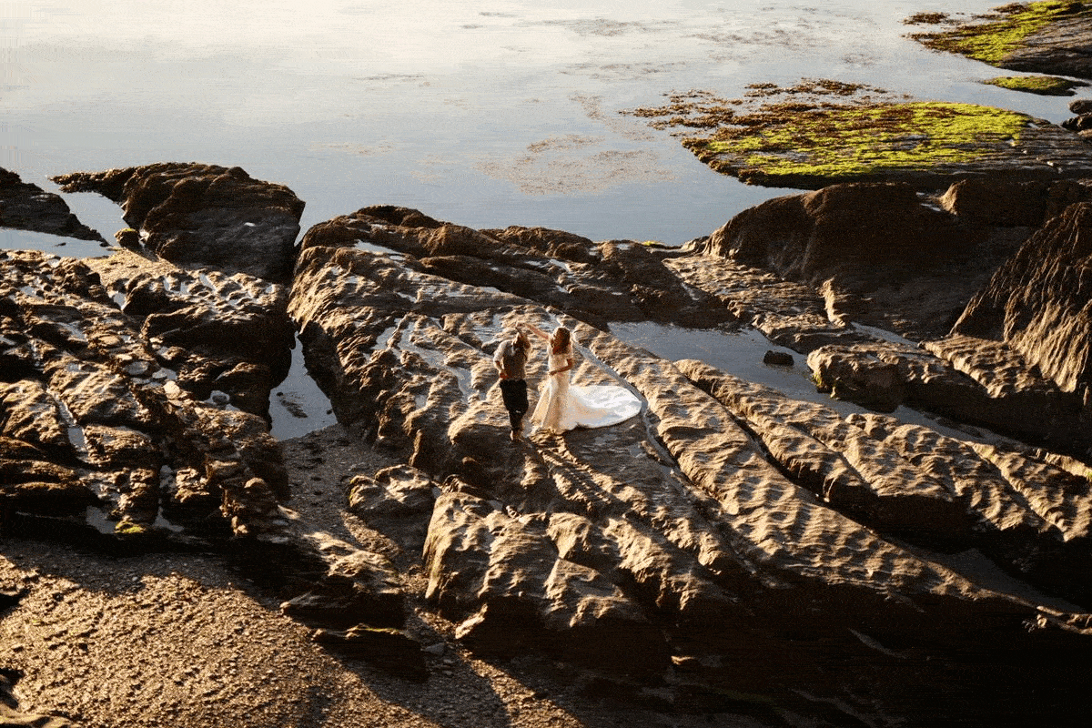 Tunnels Beaches Wedding North Devon 6.gif