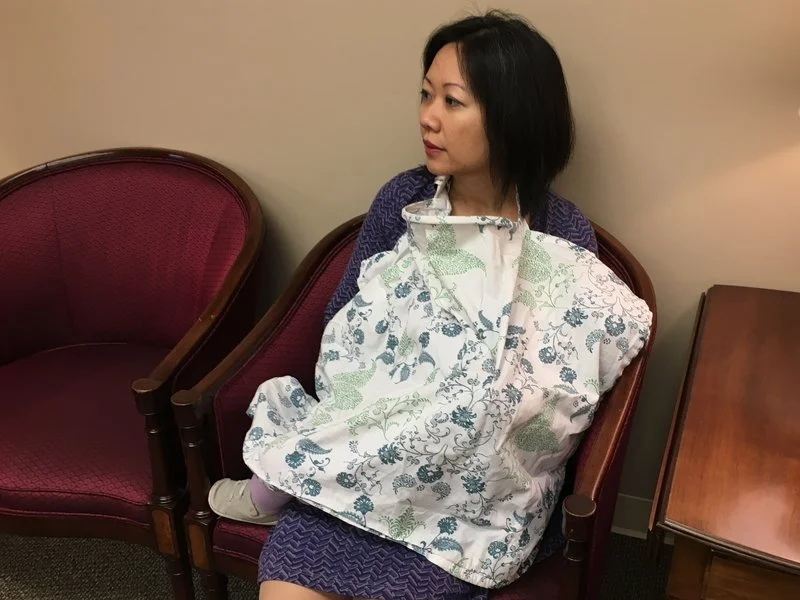 Virginia Del. Kathy Tran often brings her baby to work and has breastfed on the House floor in Richmond. Photo credit to Sarah McCammon/NPR.