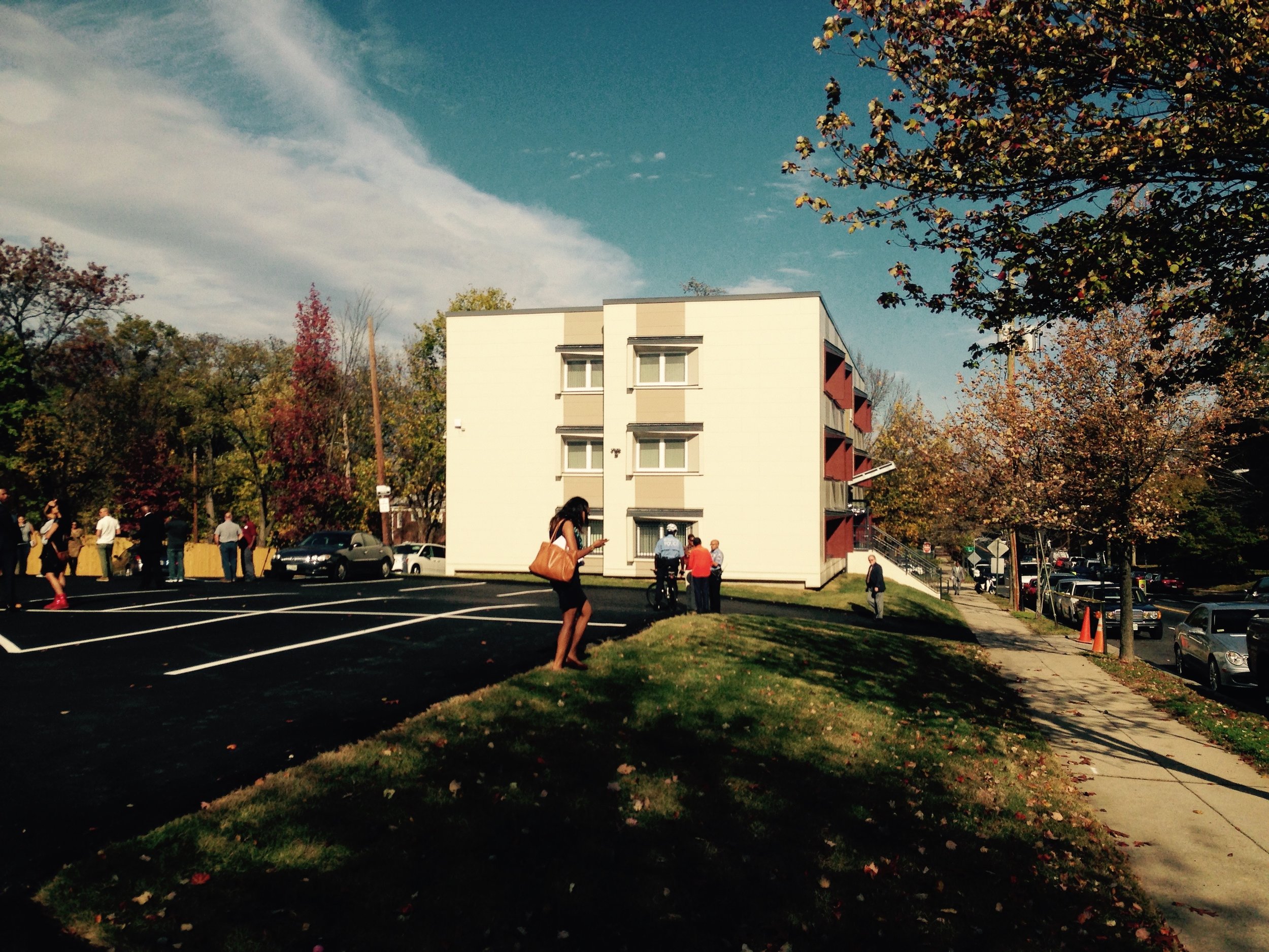Weinberg Commons received the 2017 PHIUS Affordable Housing Project of the year. Passive to Positive consulted with Housing Up, a non-profit affordable housing developer in Washington, DC and Matt Fine, formerly of Zavos Architecture and Design to deliver the first retrofit apartment building to Passive House standards in the United States. Weinberg Commons was a derelict complex of 3 brick and block apartment buildings constructed in the mid-sixties that had served as low income housing. Typical of buildings of this era, the windows were single pane aluminum frame and the walls were completely uninsulated. It was clear from the existing conditions that the former residents had struggled mightily to remain comfortable, and that mold had been a significant indoor air quality issue. Weinberg Commons received a deep energy retrofit to Passive House standards. Building C is the first PH certified retrofit apartment building in the US. The retrofitted buildings are now healthy, luminous, and comfortable residences for 36 families in need of affordable, quality housing.